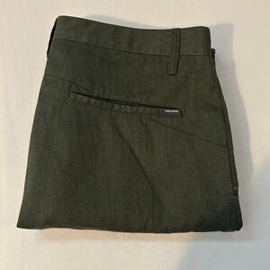 Volcom Mens Size 34x33 Grey Casual Chino Pants Cotton Blend